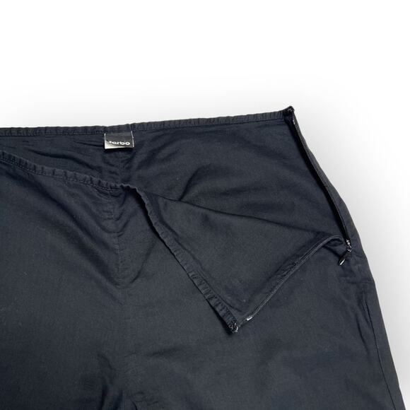 Jarbo Pima Cotton Double Layer Flare Pants SIZE 4 Peru 34 Black Wide Leg - Picture 6 of 10